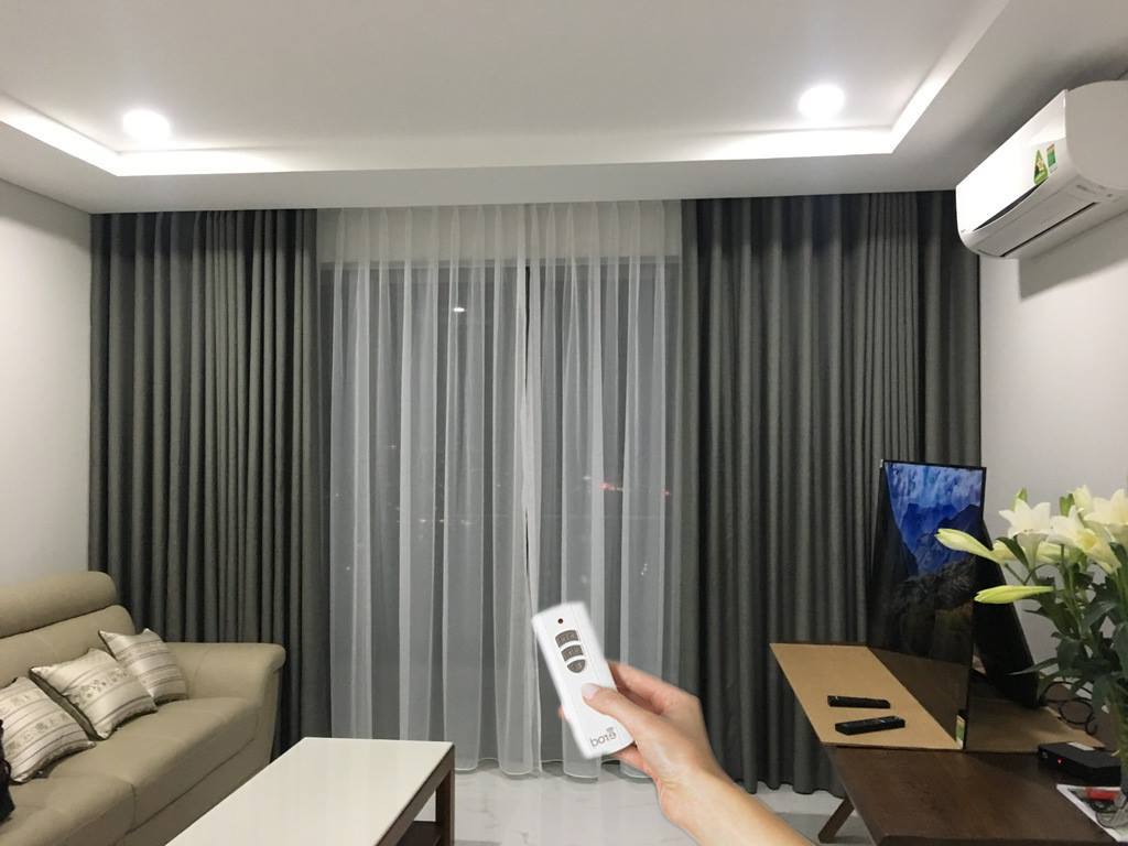 Rèm vải mang lại không gian sống yên tĩnh và thoải mái cho căn hộ chung cư